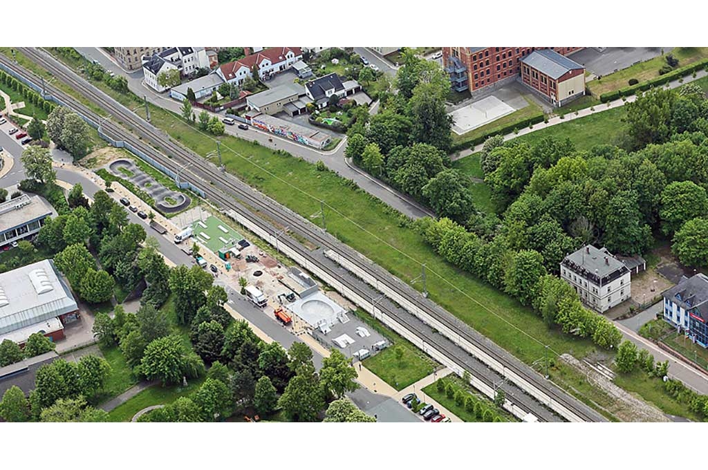 Meerane - Neue Freizeitanlage am Bahngelände