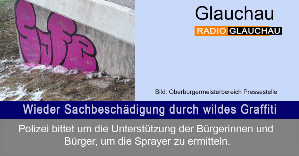 Glauchau – Wieder Sachbeschädigung durch wildes Graffiti