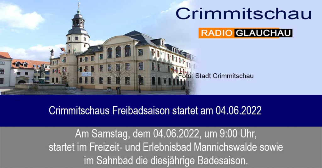 Crimmitschaus Freibadsaison startet am 04.06.2022